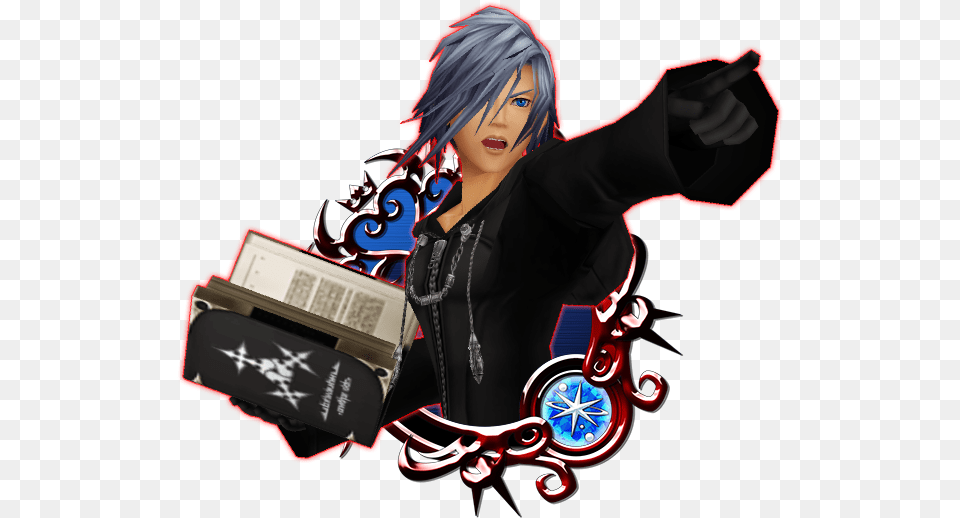 Zexion Khux Stained Glass 6 Khux, Adult, Book, Comics, Female Free Png Download