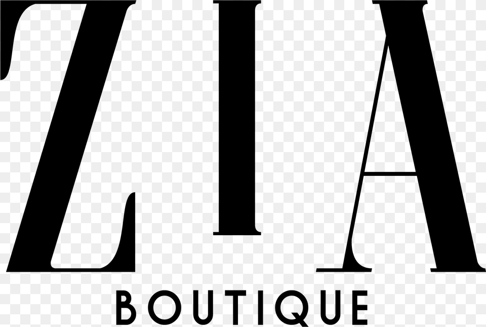 Zia Logo Black Font Transparent Zia Boutique, Gray Free Png