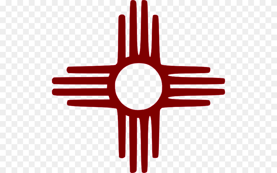 Zia People Alternate Flag Of New Mexico, Cutlery, Fork, Cross, Symbol Free Transparent Png