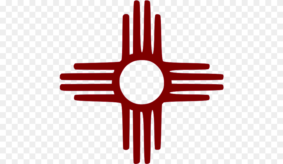 Zia Symbol Maroon Svg Vector New Mexico State Flag, Cutlery, Fork, Cross, Logo Free Png Download