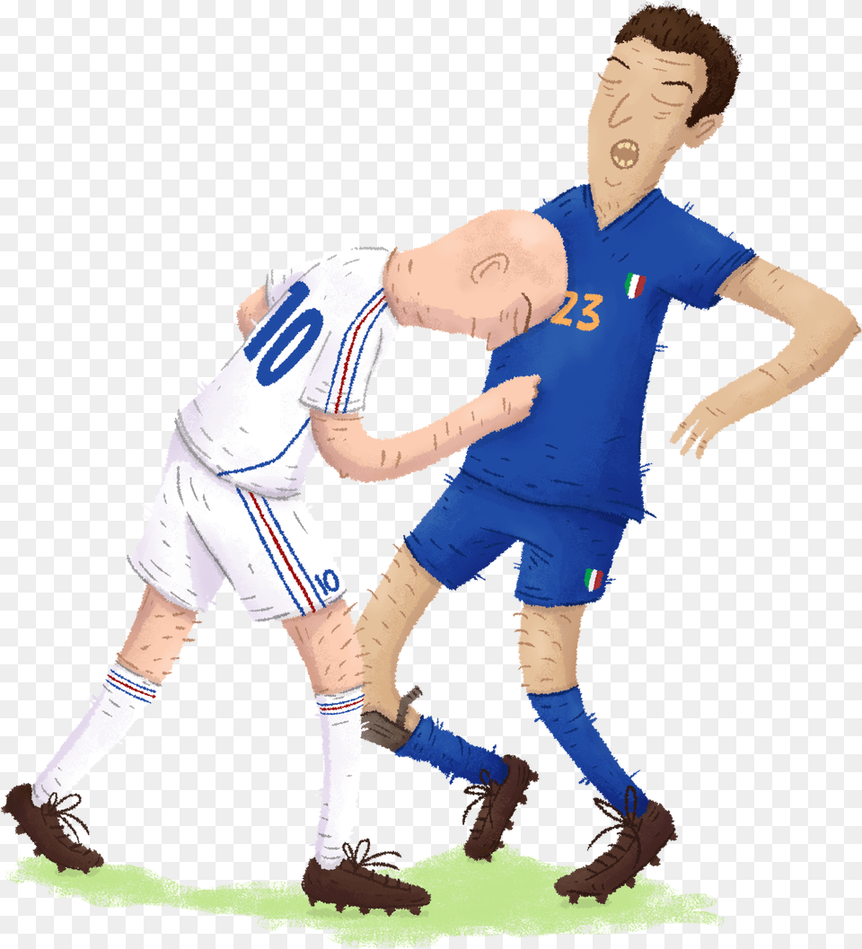 Zidane France Materazzi Italie Kick Up A Soccer Ball, Baby, Boy, Child, Male Png Image