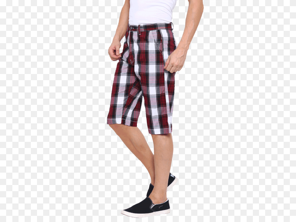 Zidane Red White Capris Red, Clothing, Shorts, Adult, Male Free Png Download