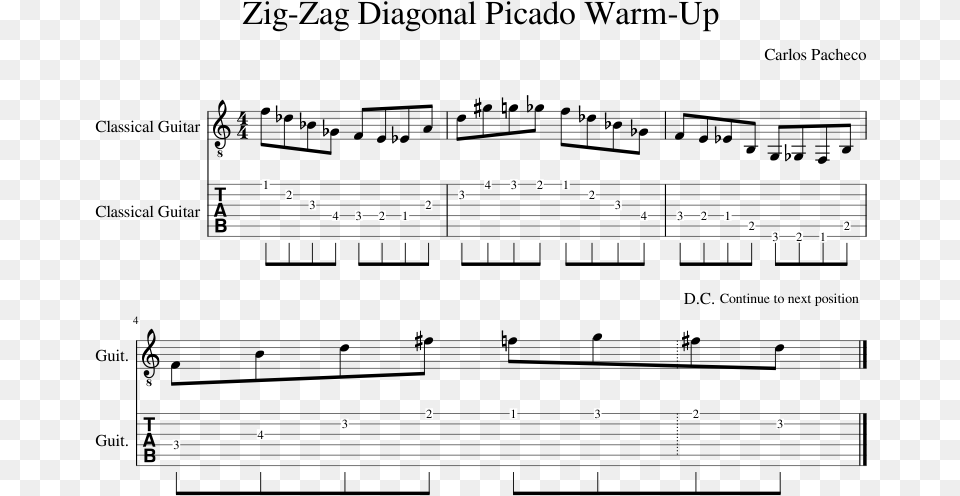 Zig Zag Diagonal Picado Warm Up Sheet Music Composed Sheet Music, Chart Png Image