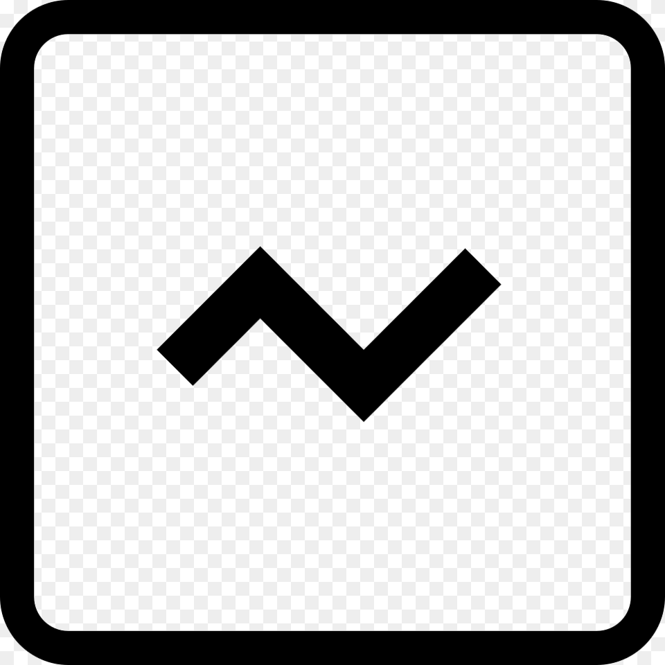 Zig Zag Graphic Line Symbol In Square Button Letter T In A Square, Sign Png