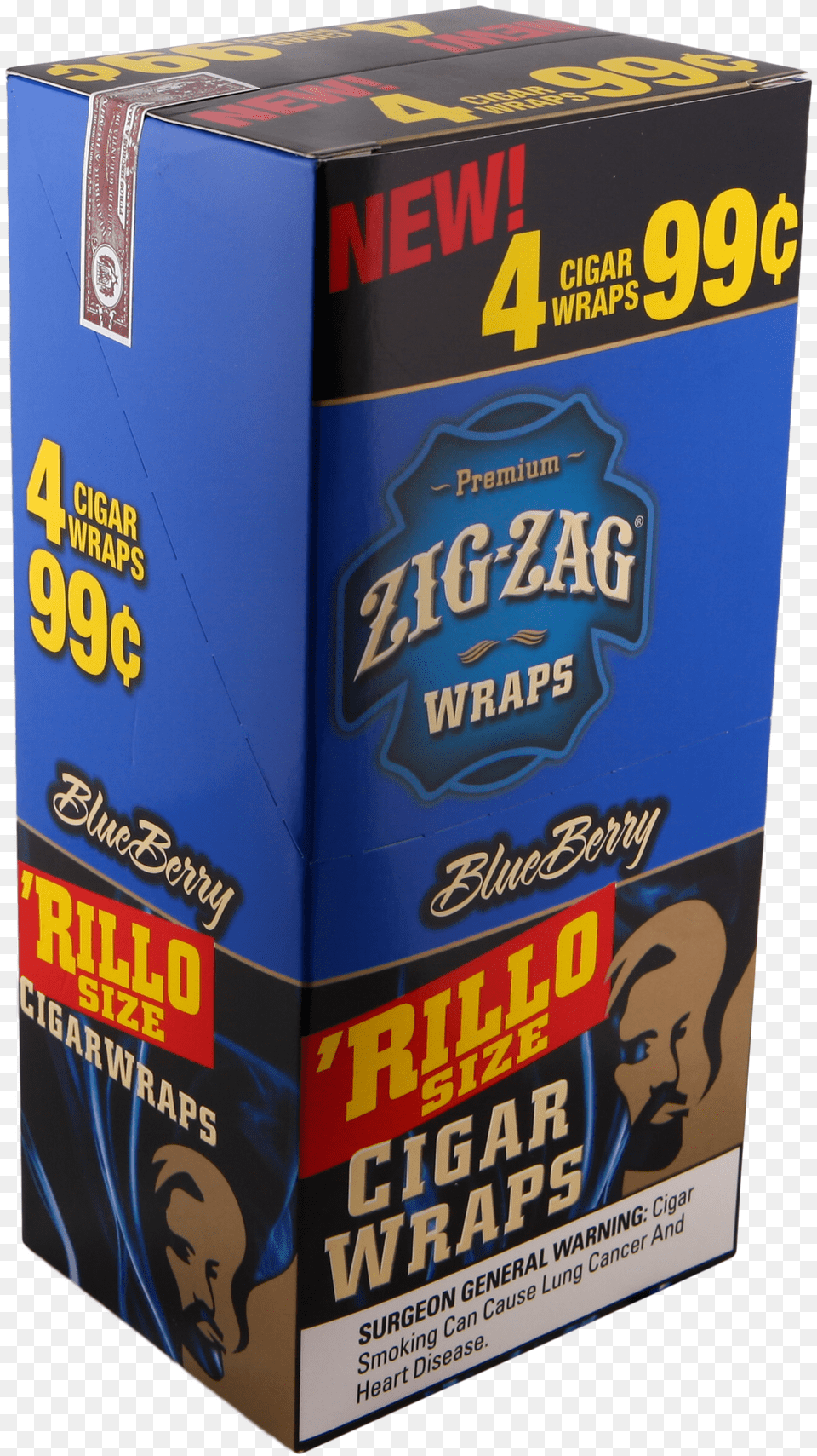 Zig Zag Rillo Wrap Blueberry 154pk Carton, Box, Cardboard, Person Free Png