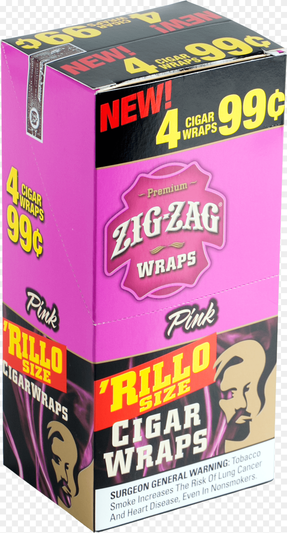 Zig Zag Rillo Wrap Pink 154pk Zig Zag Pink Wraps, Person, Box, Face, Head Free Png Download