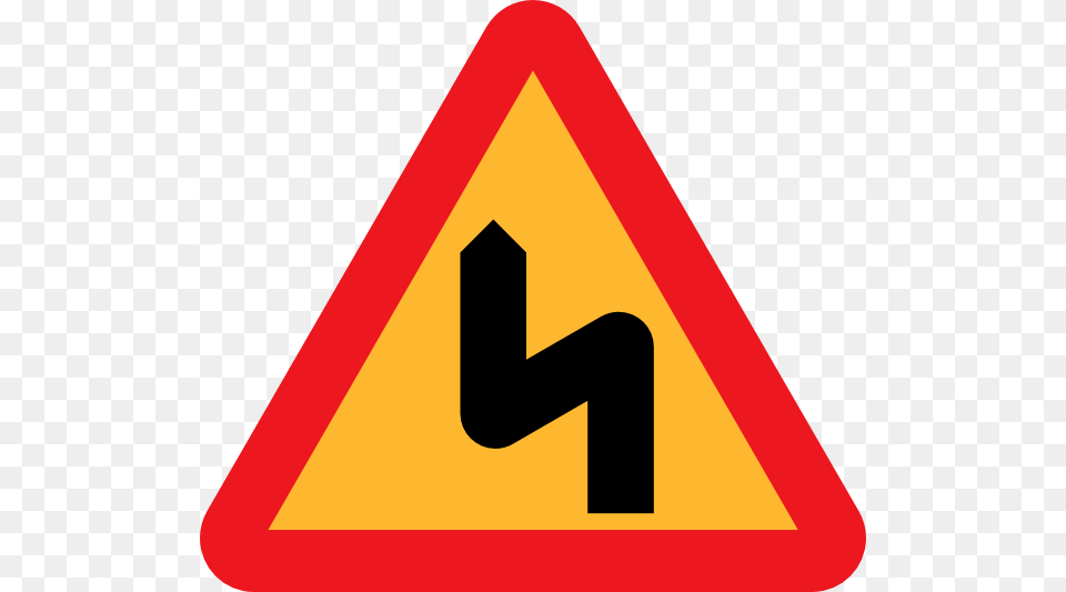 Zig Zag Road Sign Clip Art, Symbol, Road Sign, Dynamite, Weapon Free Png