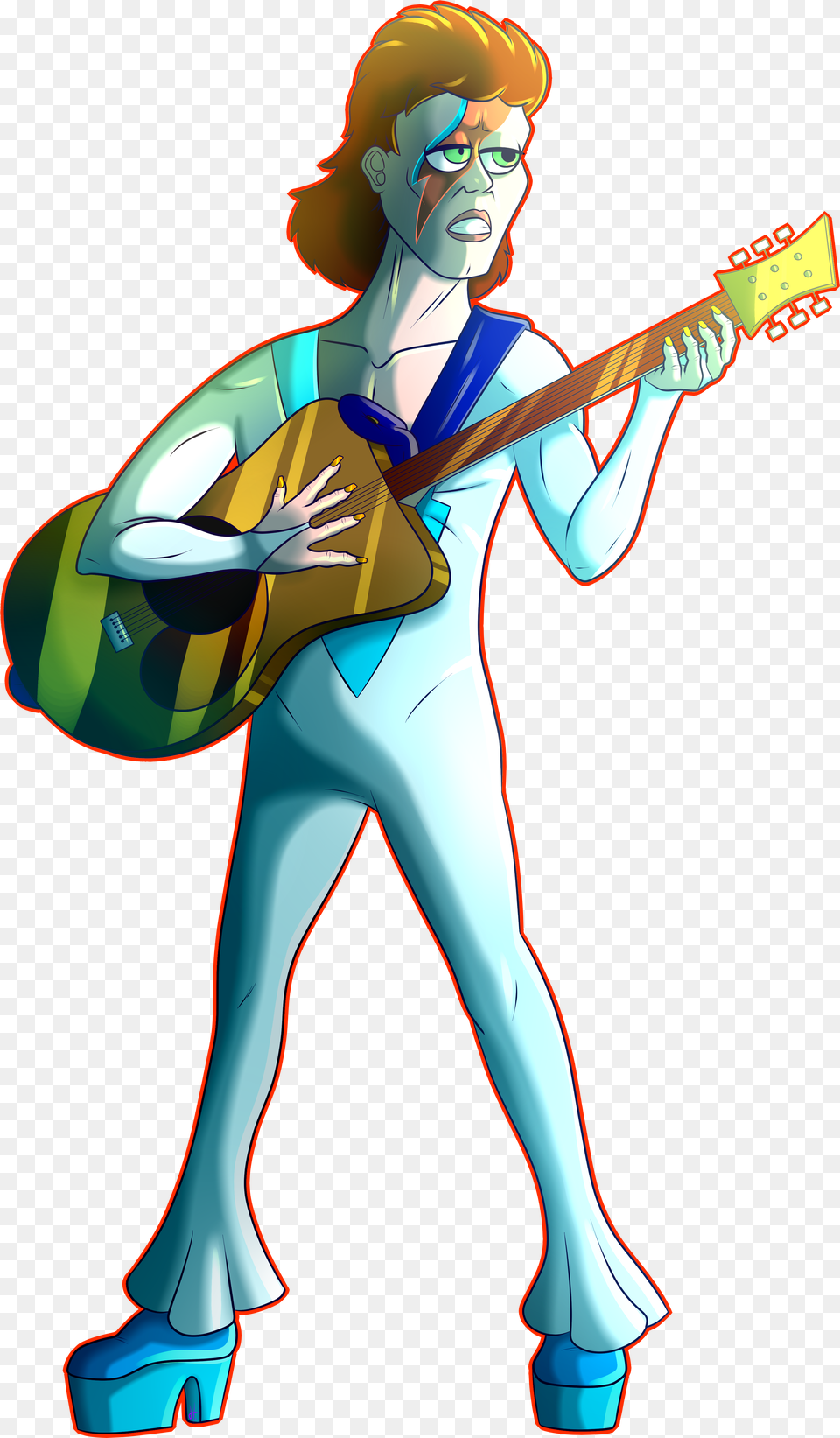 Ziggy Stardust Illustration, Adult, Person, Woman, Female Free Png