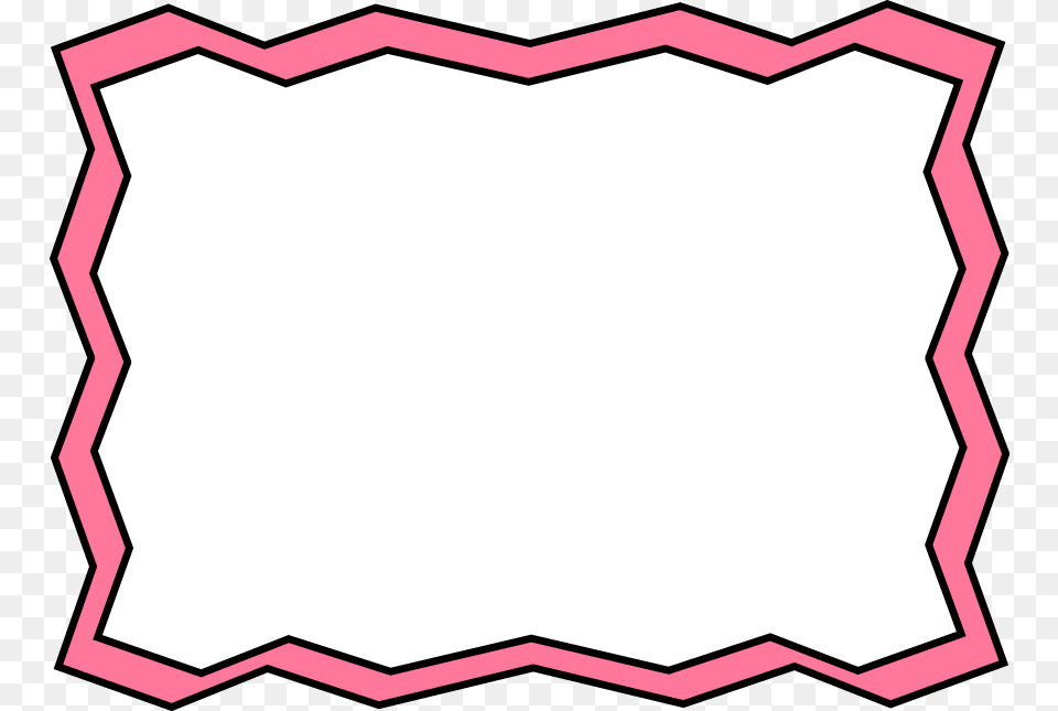 Zigzag Frame, Sticker, Paper Free Png