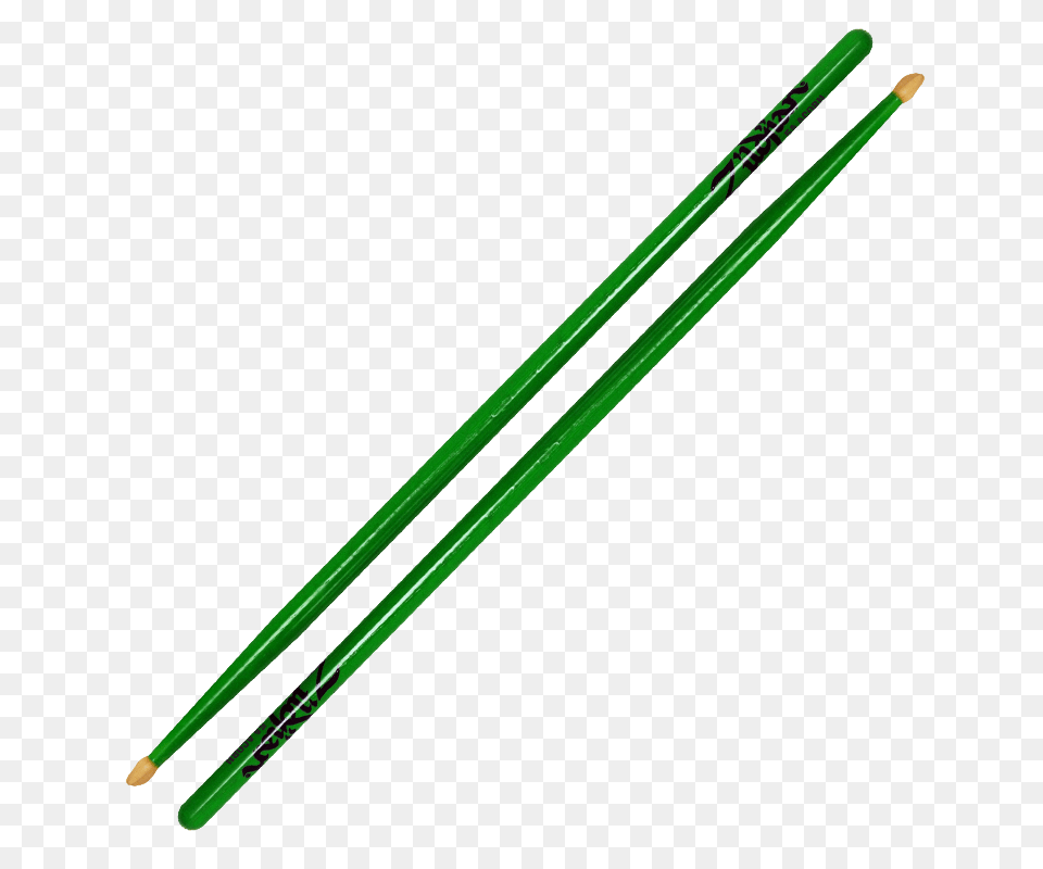 Zildjian Green Neon Drumstick, Pencil, Brush, Device, Tool Png Image