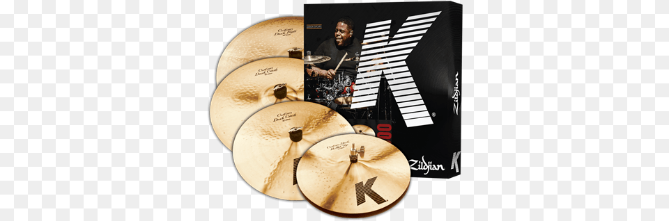 Zildjian K Custom Dark Kcd900 Cymbal Set Zildjian K Custom Dark Cymbal Set, Adult, Person, Man, Male Png Image