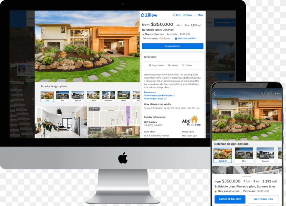 Zillows New Look Includes A Streamlined Home Listing Zillow Builder Boost, Hardware, Screen, Computer Hardware, Electronics Png