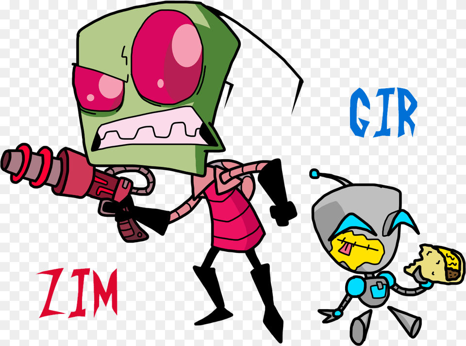 Zim And Gir Invader Zim Gir, Baby, Person, Face, Head Png Image
