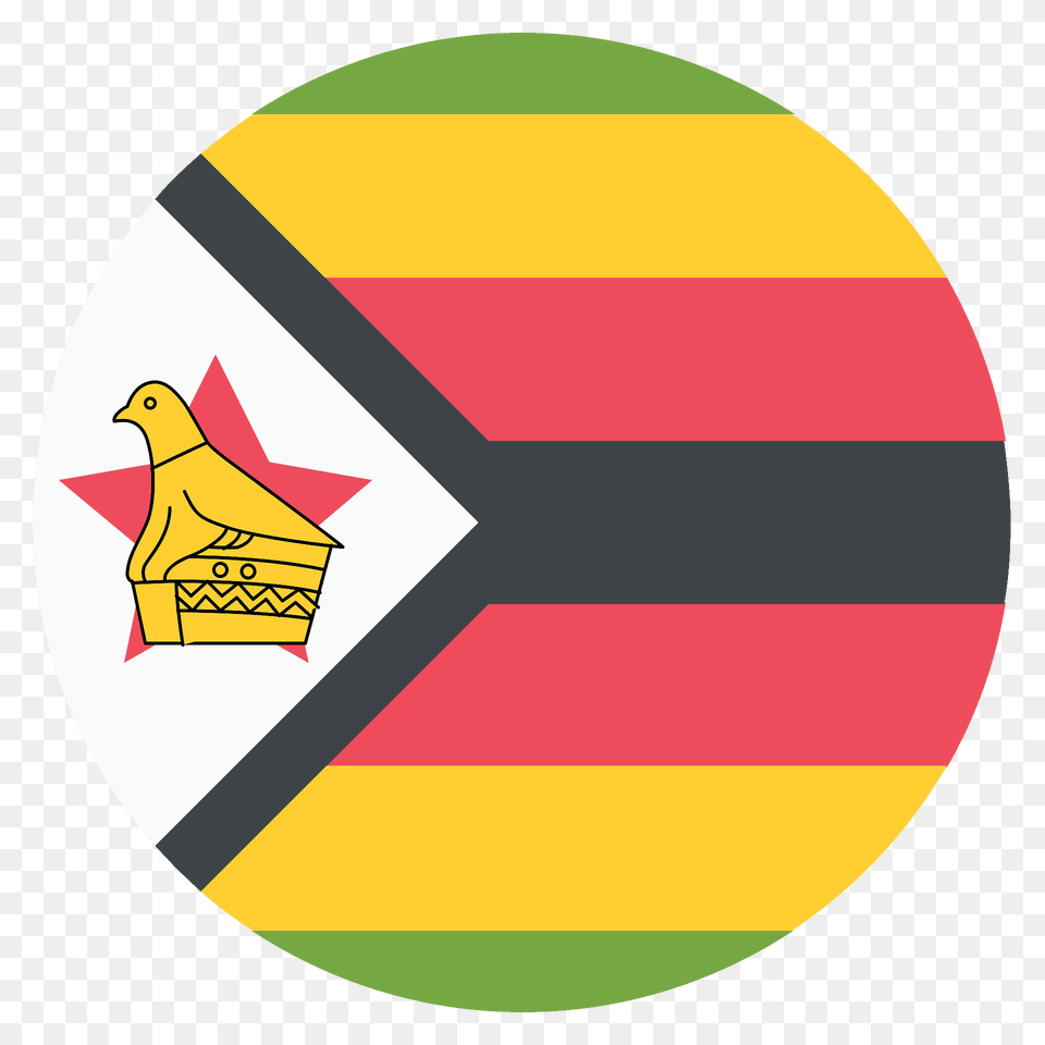 Zimbabwe Flag Emoji Clipart, Animal, Bird, Logo, Disk Free Png