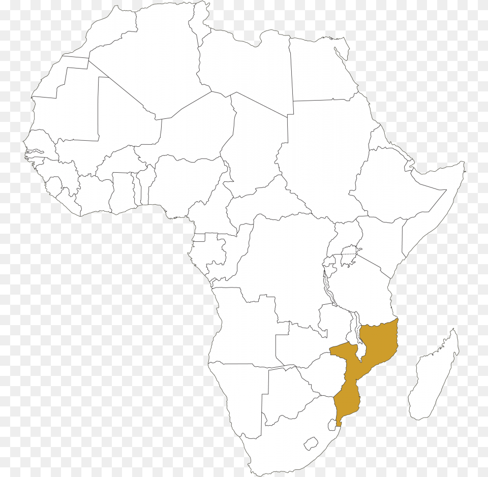 Zimbabwe Outlined In Africa, Atlas, Chart, Diagram, Map Free Png