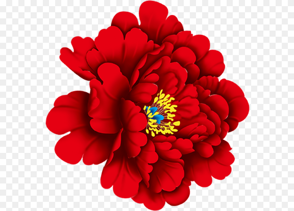 Zinnea Clipart Flower Gif Red Peony Flower, Dahlia, Plant, Petal, Rose Png Image