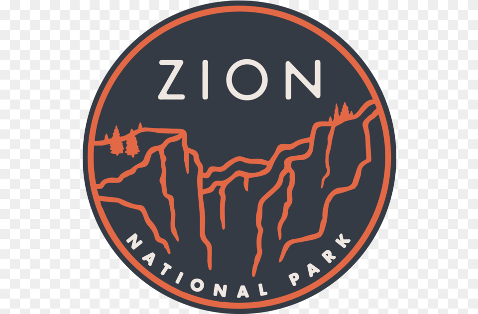 Zion National Park Round Sticker Aff Images Circle, Coin, Money, Nickel Png