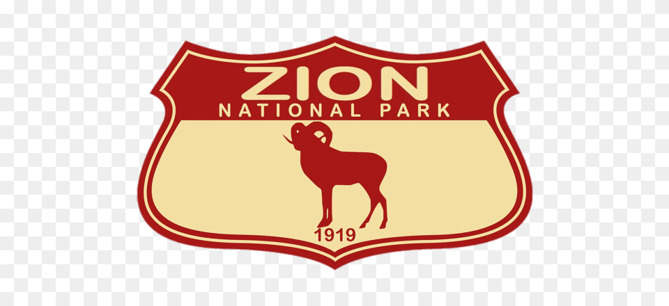 Zion National Park Sticker, Logo, Animal, Deer, Mammal Png Image