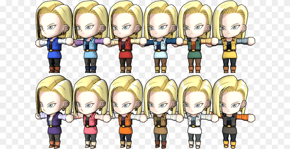 Zip Archive Dragon Ball Fighterz Android 18 Colors, Book, Comics, Publication, Person Free Transparent Png