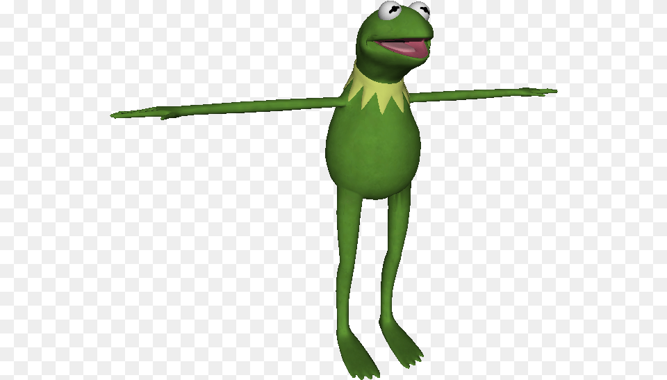 Zip Archive Kermit The Frog T Pose, Green, Cartoon Png Image