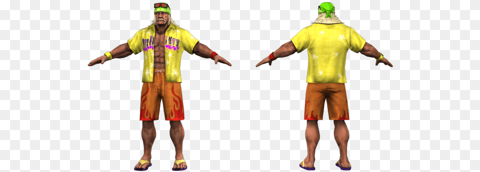 Zip Archive Wwe Immortals Hulk Hogan Beach Basher, Clothing, Costume, Person, Adult Png