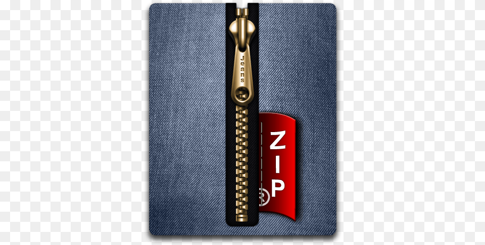 Zip Gold Blue Icon Ico Or Icns Jeans, Zipper Free Png Download