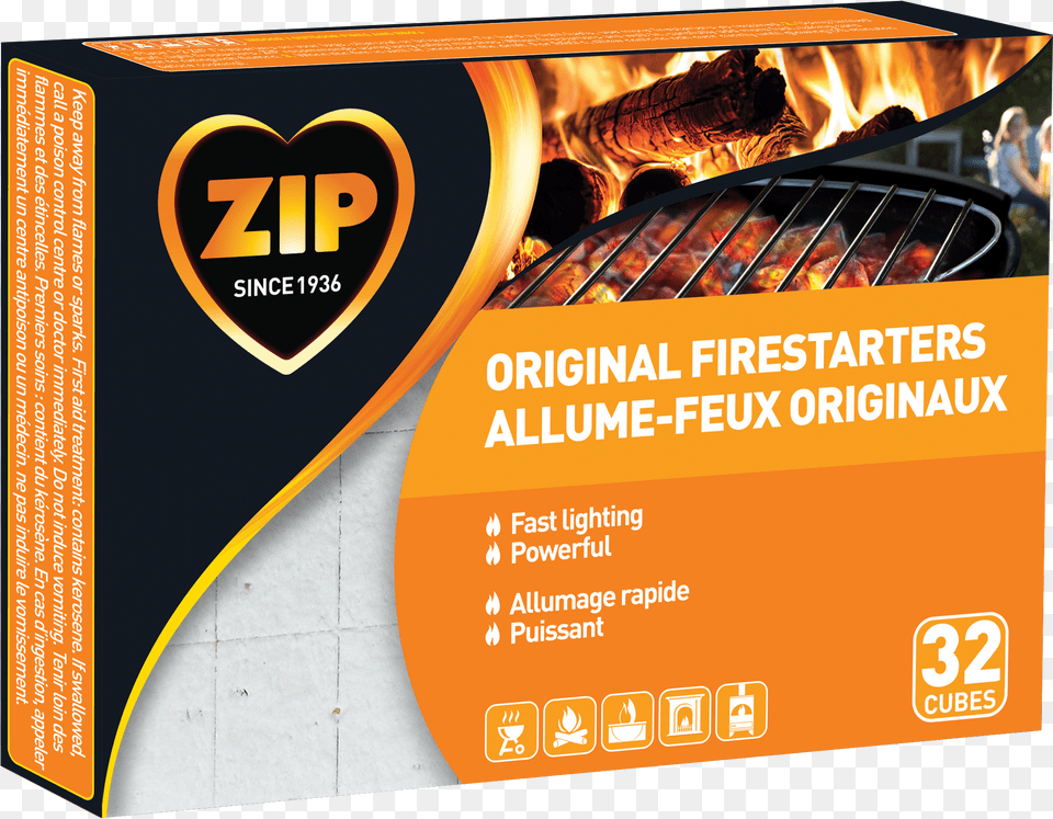 Zip Original Firestarters Canada Firelighters, Advertisement, Bbq, Cooking, Food Free Transparent Png