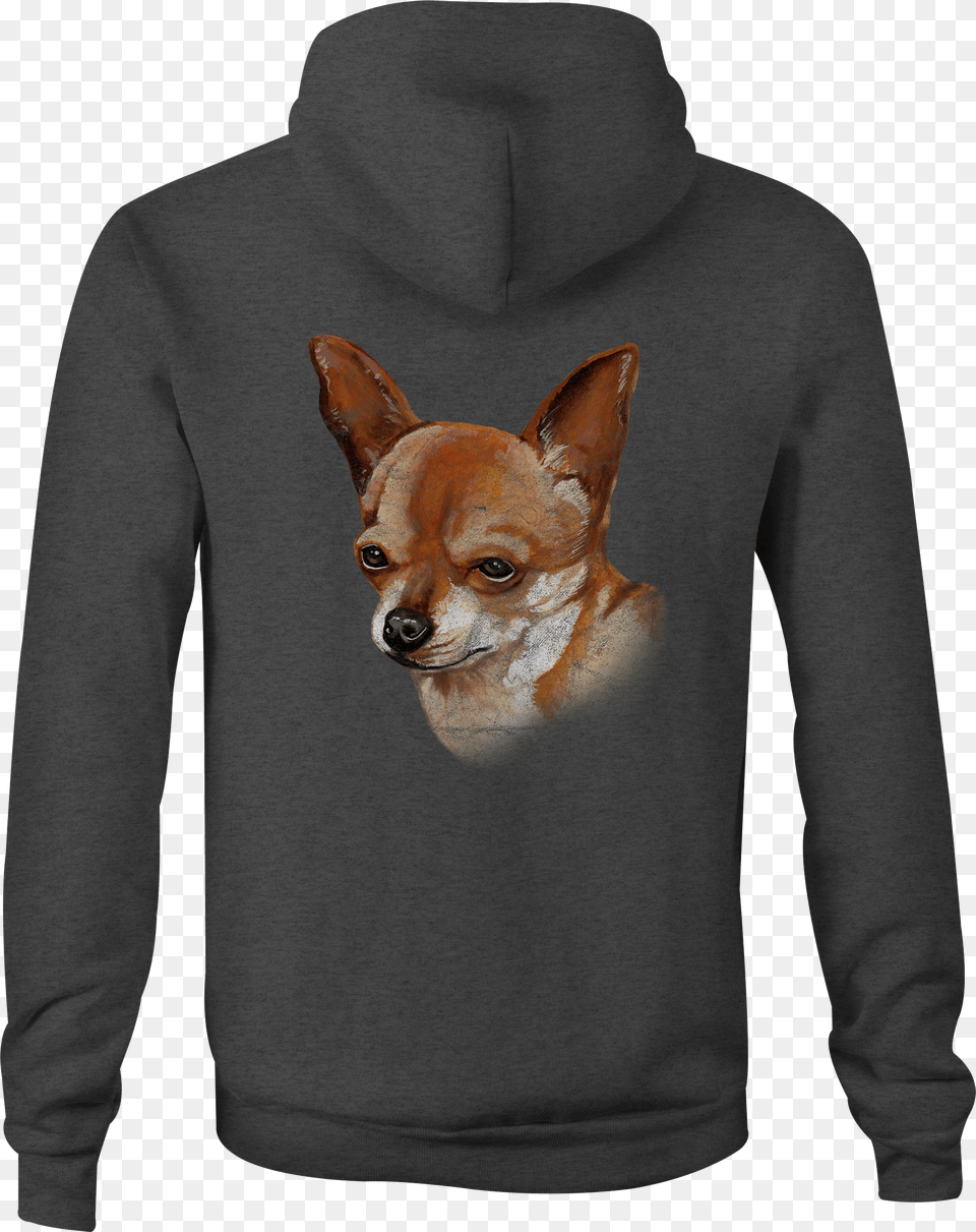 Zip Up Hoodie Chihuahua Dog Lover Hooded Sweatshirt, Sweater, Knitwear, Clothing, Hood Free Png Download