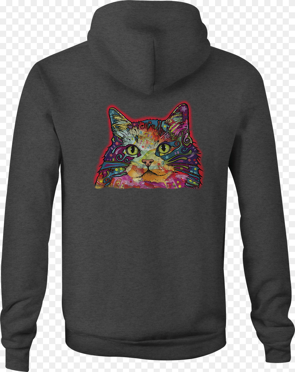 Zip Up Hoodie Neon Artistic Kitty Cat Hooded Sweatshirt Navy Seal Hoodie, Sweater, Knitwear, Clothing, Coat Png