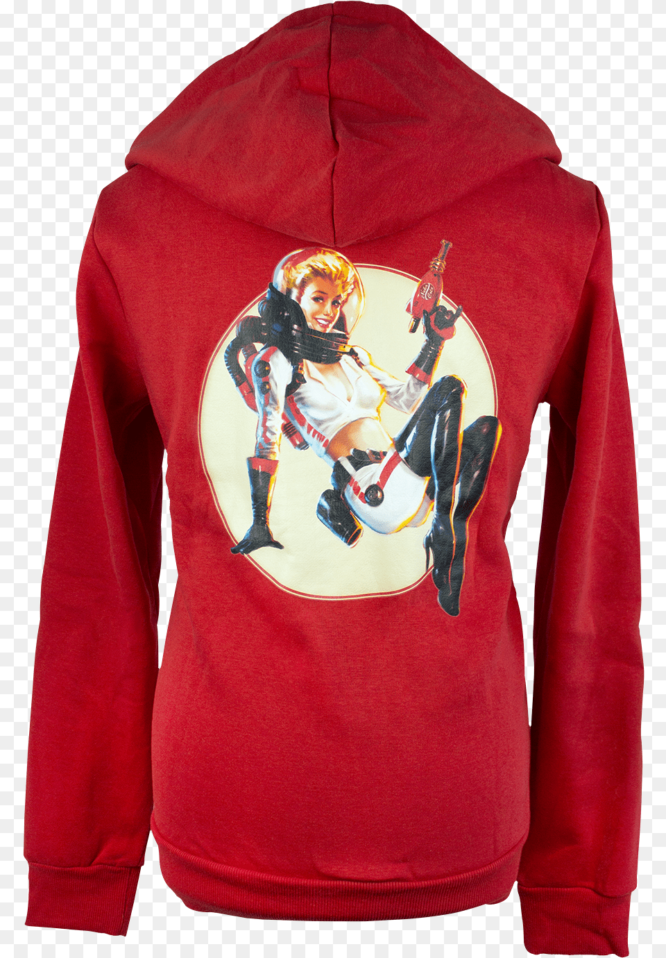 Zip Up Hoodie Nuka Cola Pinup Long Sleeve, Clothing, Sweater, Knitwear, Hood Free Png Download