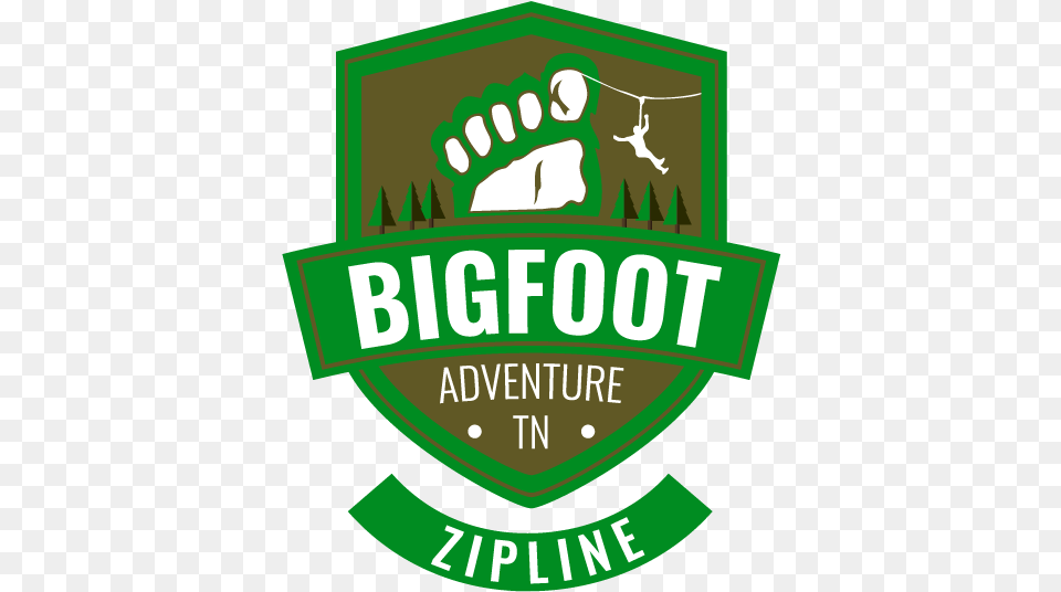 Zipline Attraction Bigfoot Adventure Tn, Badge, Logo, Symbol Free Transparent Png