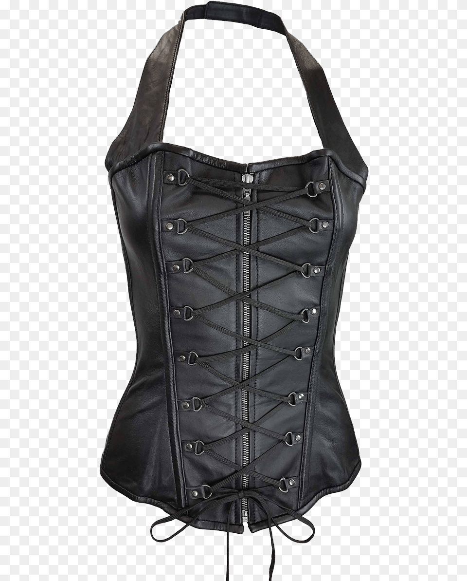 Zipper Halter Corset, Clothing Free Png