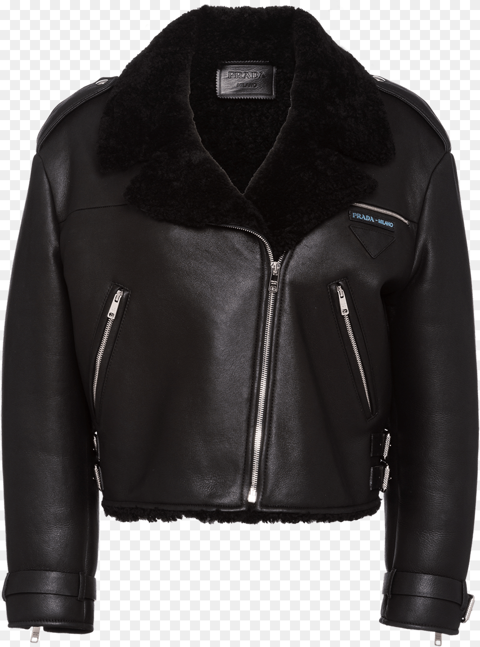 Zipper Leather Jacket, Clothing, Coat, Leather Jacket Free Png