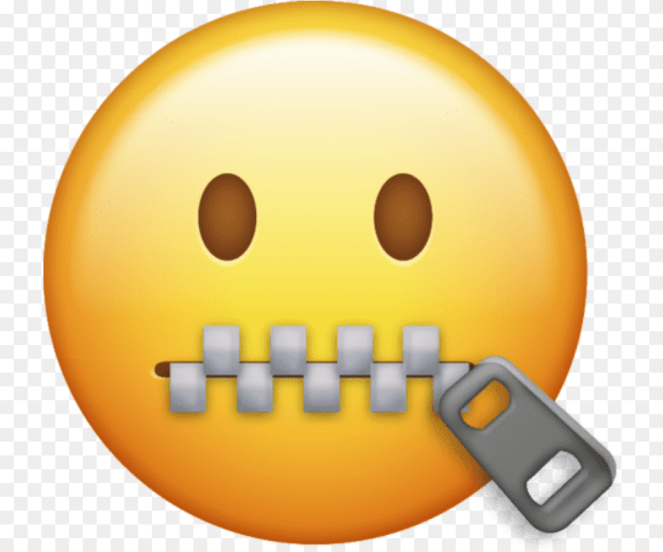 Zipper Mouth Emoji Apple Hd High Resolution Zipper Emoji, Egg, Food, Bowling, Leisure Activities Free Png