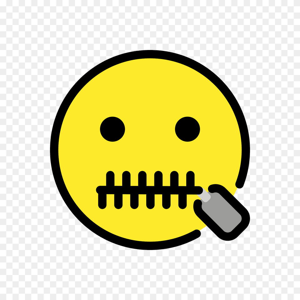 Zipper Mouth Face Emoji Clipart Free Png Download