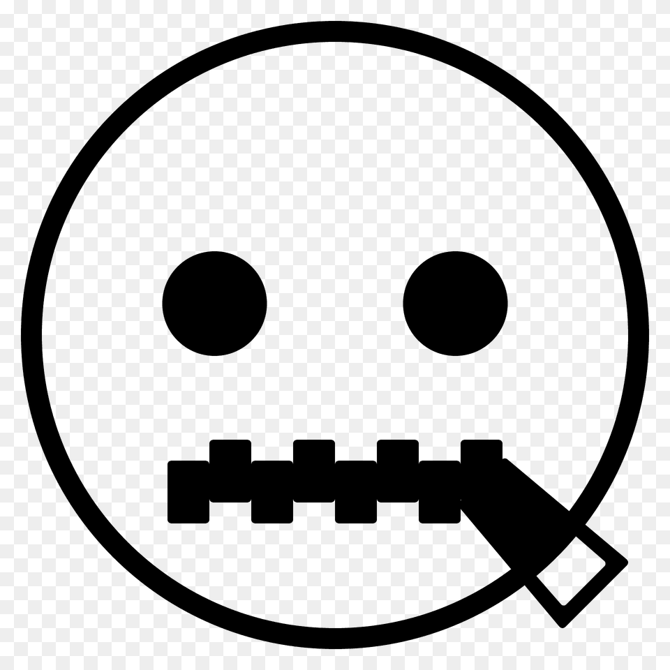 Zipper Mouth Face Emoji Clipart Png