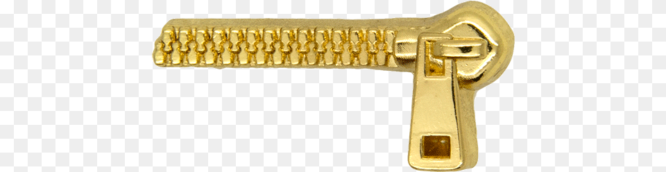 Zipper Pin Gold Golden Zipper Free Png Download