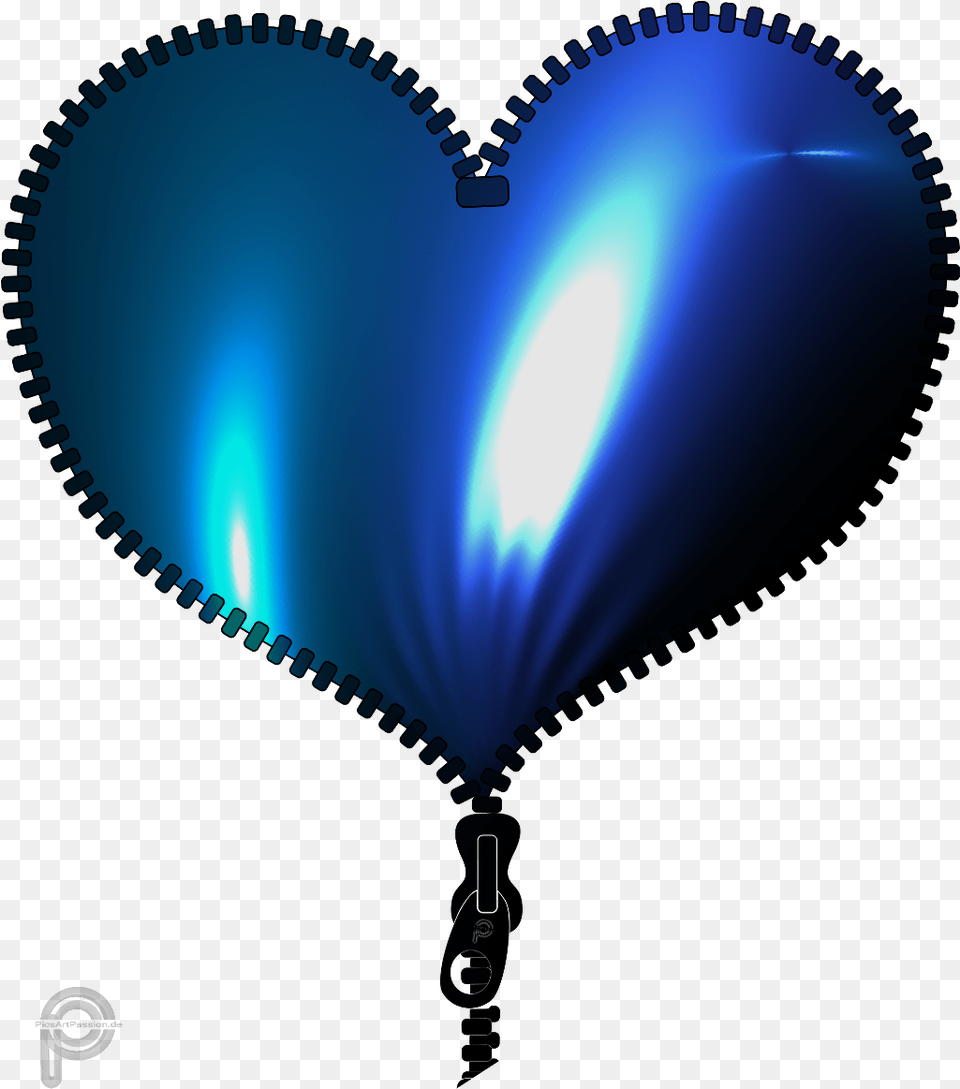 Zipperheart Blue Designelement Lighteffect Heart Zipper Mill House Maui Logo, Lighting, Light, Flare Free Png Download