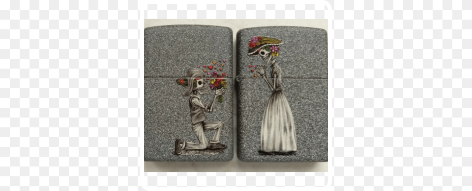 Zippo Day Of The Dead Skulls Iron Stone Regular Lighter, Person, Adult, Bride, Female Free Png Download