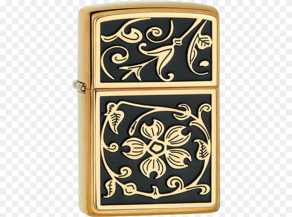 Zippo Gold Floral Flourish, Lighter Free Png Download