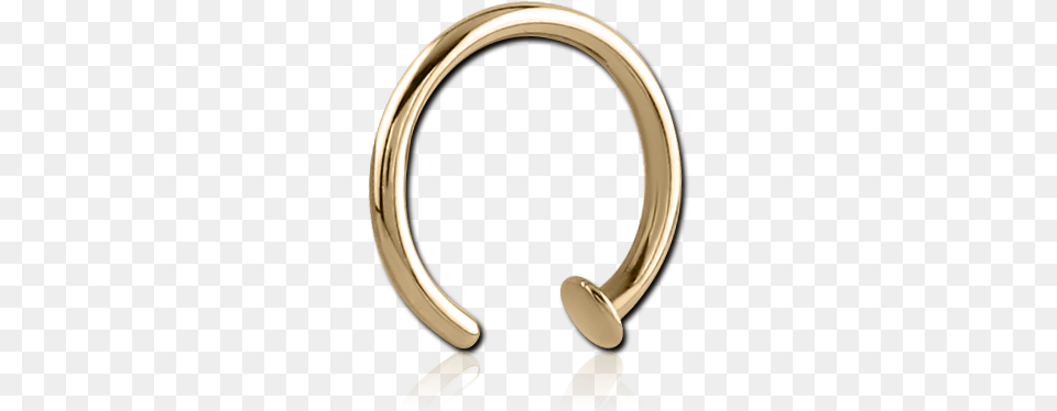 Zircon Gold Pvd Coated Surgical Steel Grade Open Nose Ring, Accessories, Earring, Jewelry Free Png