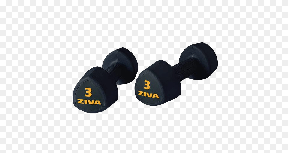 Ziva Rubber Tribell Studio Dumbbell Core Fitness, Gym, Gym Weights, Sport, Working Out Free Png