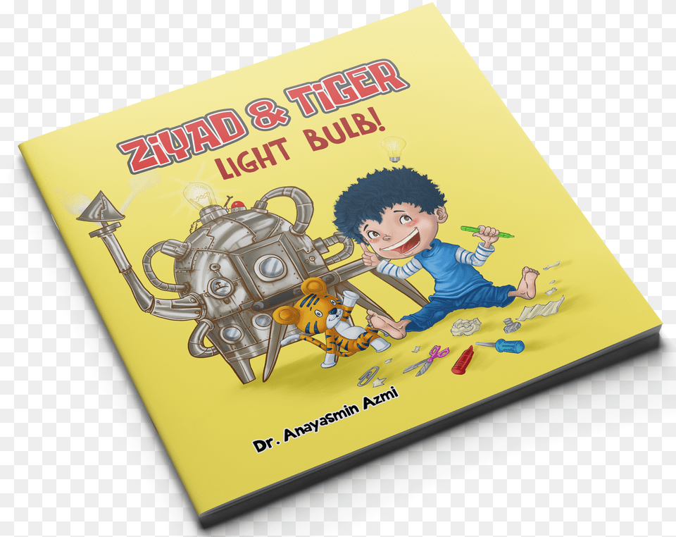 Ziyad U0026 Tiger Light Bulb Child, Book, Comics, Publication, Baby Png
