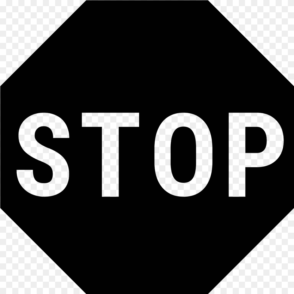 Znak Stop Flat Icone Stop Sign, Gray Free Transparent Png