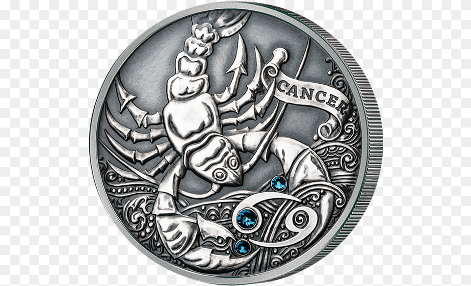 Zodiac Belarus Silver Coin, Accessories, Buckle Free Png Download