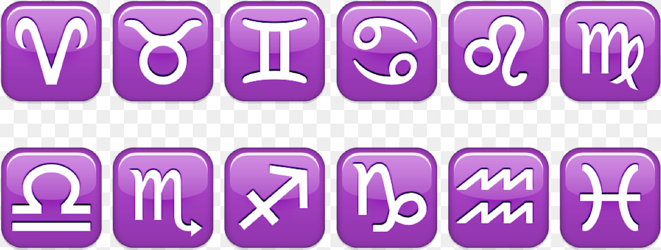 Zodiac Emojis, Purple, Text, Number, Symbol Png