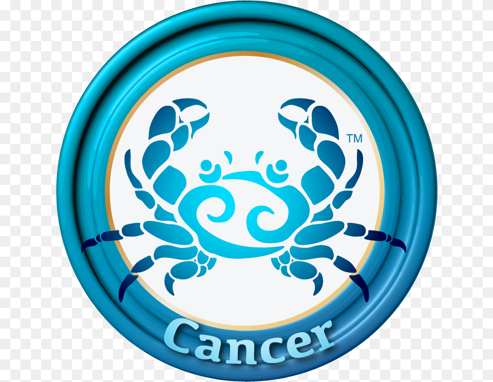 Zodiac Sign Cancer Circle Cancer Sign, Plate Png Image