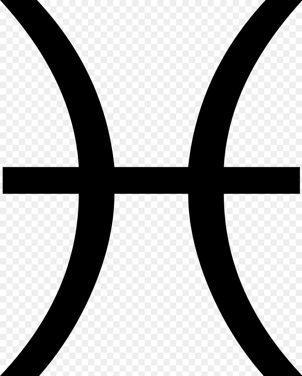 Zodiac Sign Pisces Pisces Symbol, Gray Free Transparent Png
