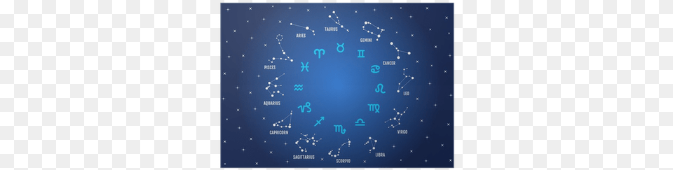 Zodiac Signs In Blue Sky Vector Icon Set Poster Mapa Nieba Znaki Zodiaku, White Board, Chart Png Image