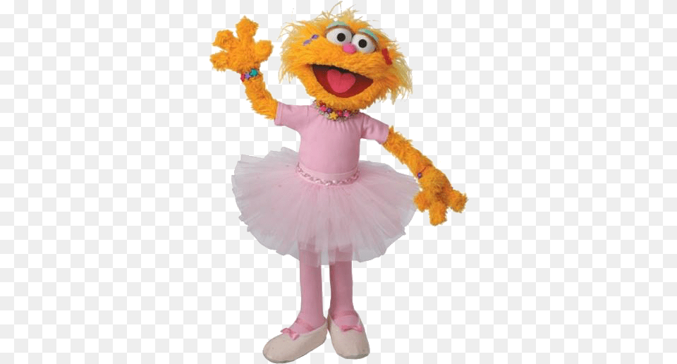 Zoe Is Number 10 Because She39s My Least Favorite Character Zoe Sesame Street, Clothing, Costume, Person, Plush Png